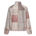thumbnail image 6 of Jackets for Women Winter Coat Jackets Flannel Stand Collar Jacket(Pink Patchwork Floral Wallpaper Design,Size:S-4XL), 6 of 7