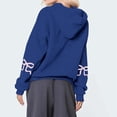 thumbnail image 3 of Women Sweatshirts Women's Hoodies Sweatshirts Modern Bow Design Pullover for Women Long Sleeve OffShoulder Sportswear 2025 Version Blue S, 3 of 5