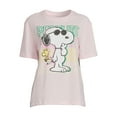 thumbnail image 3 of Peanuts Women's Puff Ink Graphic Tee with Short Sleeves, 3 of 5