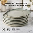 thumbnail image 6 of AmorArc Dinner Plates Set of 6, 10.5 Inch Reactive Glaze Ceramic Plates Set, Microwave, Dishwasher Safe, Scratch Resistant, Modern Large Dinnerware Dishes Set Kitchen Stoneware Plates-Reactive Glaze, 6 of 8