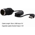 thumbnail image 2 of CoolStuff USB A Male to 12V Car Cigarette Lighter Socket Female Converter Cable 2-Pack, 2 of 7