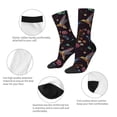 thumbnail image 3 of Rateoe Humming Bird for Women Casual Calf Socks - Cute Crew Socks - Thin Soft Above Ankle Socks Size 5-11, 3 of 6