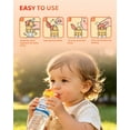 thumbnail image 5 of Water Bottle Spout Conversion Cap with Straw, Soft Silicone Straw for Drinking on Go, Universal Adapter for Plastic Bottles & Soda Cans, Reusable Lid(Orange, 2pcs), 5 of 7