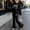Black, variant on Toddler Girl Outfits Size 8-9Y Crew Long Sleeve Bow Print Top with Flare Pants Kids Chic Set Girl Clothes