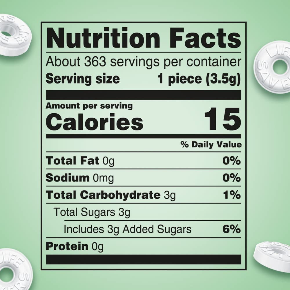 LIFE SAVERS Wint-O-Green Breath Mint Bulk Hard Candy, Party Size, 44.93 oz Bag (Pack of 10)
