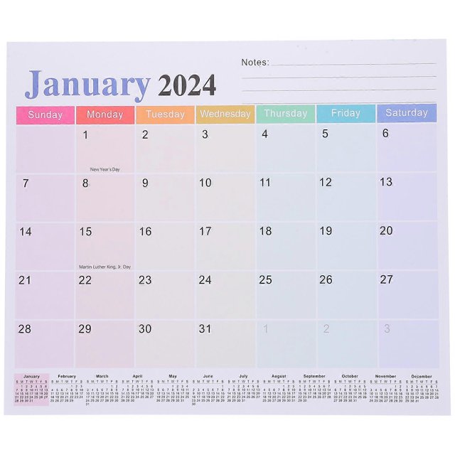 Note Magnetic Calendar Household Writing Monthly Office Calendar Home Accessory