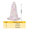 thumbnail image 2 of Honeii Colorful Bunny Print Poncho Cape, Cloak Coat, Snuggly Hooded Wearable Blanket, Hooded Cape For Teenagers,Halloween Costumes-Small, 2 of 7
