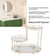 thumbnail image 4 of Organizador De Mostrador De Baño, Vidrio De Hierro Bandeja De Tocador De 2 Niveles, Estante Organizador De Maquillaje Para El Cuidado De La Piel, Organizador De Tocador Estante, 4 of 7