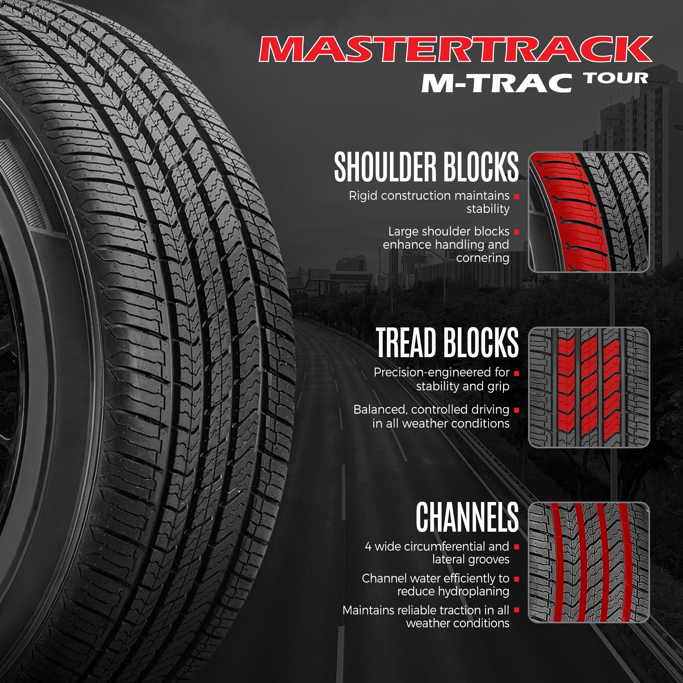 Mastertrack M-TRAC TOUR All Season 235/55R17 235/55 R17 99H Passenger Tire (No Wheels)
