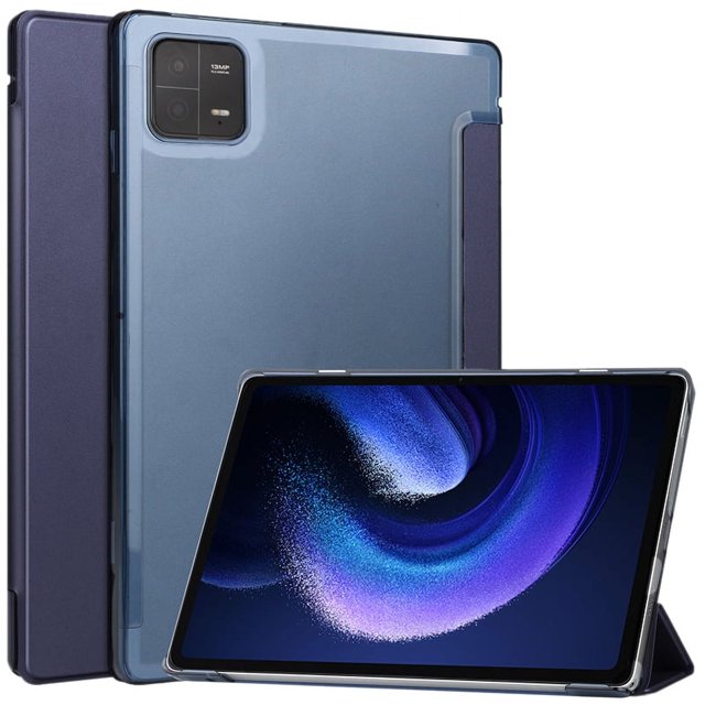 Étui pour Tablette TBTIC pour Xiaomi Mi Pad 6 6Pro Support de Charge Réveil Automatique Étui Protectrice Accessoires pour Tablette Xiaomi Bleu Marine MiPad 6 6Pro