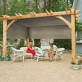 thumbnail image 1 of Covers & All Toile d'Ombrage Universelle de Remplacement pour Pergola à Auvent 12 Oz - Housse de Pergola 100 % Imperméable et Résistante aux Intempéries pour Patio, Véranda, Terrasse, Balcon avec Oeillets (8 Pieds H x 9 Pieds L, Beige), 1 of 7