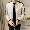 thumbnail image 3 of Chaquetas cargo de color sólido con cremallera en V para hombre, abrigos masculinos elegantes con estética Joker, ropa barata de moda vintage, oferta nueva en oferta Harajuku, 3 of 5