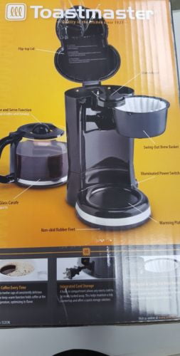 Toastmaster Electric Large 12-cup Coffee Maker Pause Serve Non