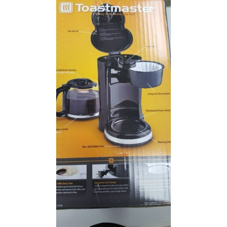 Toastmaster Electric Large 12-cup Coffee Maker Pause Serve Non-Skid Rubber  Feet