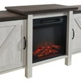 thumbnail image 5 of Edyo Living Freestanding Wooden Electric Fireplace TV Stand Console, Grey, 5 of 10
