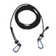 thumbnail image 5 of 2 Piezas Negro 12ft 4mm Elástico Kayak Canoa Línea De Remolque Correa Correa De Seguridad Con Tapones De Resorte De Ajuste Y Clips De Mosquetón Baoblaze Línea de remolque de kayak, 5 of 7