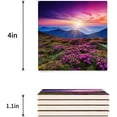 thumbnail image 3 of RYLABLUE Lavender Fields Landscape Set of 8 Coaster for Drinks, Absorbent Ceramic Stone Coasters Cup Mat with Cork Base for Home Kitchen Room Coffee Table Bar Decor, 3 of 4