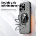 thumbnail image 6 of Magnetic for iPhone 14 Pro Case with Stand Compatible with MagSafe Authentic Sheep Bark Skin Ultra Thin 360° Rotation Bracket Anti-Scratch Mil-Grade Drop Protection Case, Grey, 6 of 7
