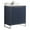 Navy Blue, variant on Fine Fixtures Opulence Collection 24 in. W x 18 in. D x 33 in. H Bathroom Vanity in Black Matte with White Ceramic Sink - Black hardware
