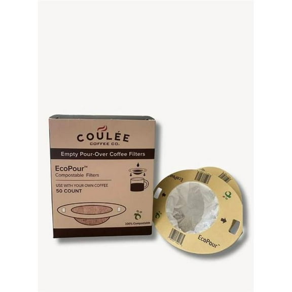 Coulee Coffee Empty Eco Pour Filters, Pack of 50
