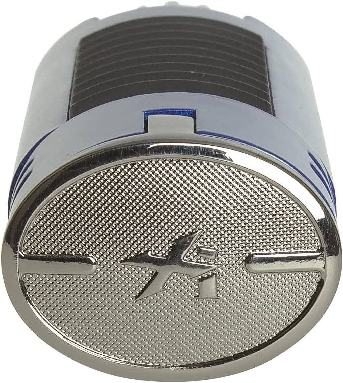 Xikar High Performance HP4 Diamond Quad Flame Cigar Lighter, in Attractive Gift Box, in-line Fuel Adjustment Wheel, Oversized Double EZ-View Fuel Window, Blue