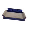 thumbnail image 2 of Rascador para gatos Sofá cama y rascador de cartón para gatos Salón de cartón Azul, 2 of 9