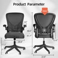 BIZFURN Desk Chairs with Wheels and Arms Ergonomic Mesh Office Chair