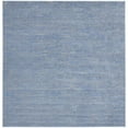 thumbnail image 6 of HomeRoots 479799 5 x 5 ft. Blue & Gray Striped Non Skid Indoor & Outdoor Square Area Rug, 6 of 7