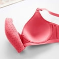 thumbnail image 3 of Elainilye Fashion Womens Bras 2pcs Embroidered Glossy Comfortable Breathable Bra Underwear Wirefree Gathered Bra,Red, 3 of 8