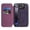 Purple, variant on ELEHOLD Mag-Safe Wallet Case For iPhone 15 , with RFID Blocking – PU Leather Flip Folio Phone Case with Card Slots Raised Edges Strong Magnetic Card holder Shockproof Cover ,Black
