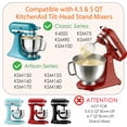 thumbnail image 4 of 5QT Stainless Steel Mixer Bowl for KitchenAid 4.5-5 QT Tilt-Head Stand Mixers, with Anti-slip handle and Prominent Clasp, for KitchenAid Accessories and Attachments, 4 of 7