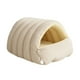 thumbnail image 1 of Cama para gatos tipo cueva, lavable, suave, extraíble, gruesa, para invierno, cálida Beige claro, 1 of 9