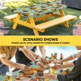 thumbnail image 6 of Construction Truck Table Cloths for 6 Foot Rectangle Tables, Cartoon Grips and Bulldozers Green Patio Waterproof Elastic Fitted Tablecloths, Washable Rectangular Table Cover for Camping, 6 of 8