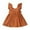 Coffee, variant on Girls' Flutter Sleeve Round Neck Dress, A-Line Cut & Versatile Style, Ideal for Spring Summer Fall Casual Outings