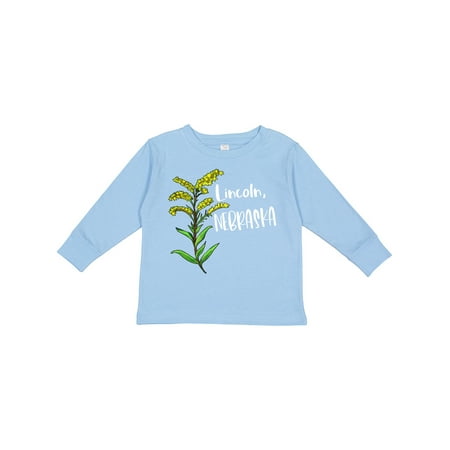 

Inktastic Lincoln Nebraska Goldenrod Flower Boys or Girls Long Sleeve Toddler T-Shirt