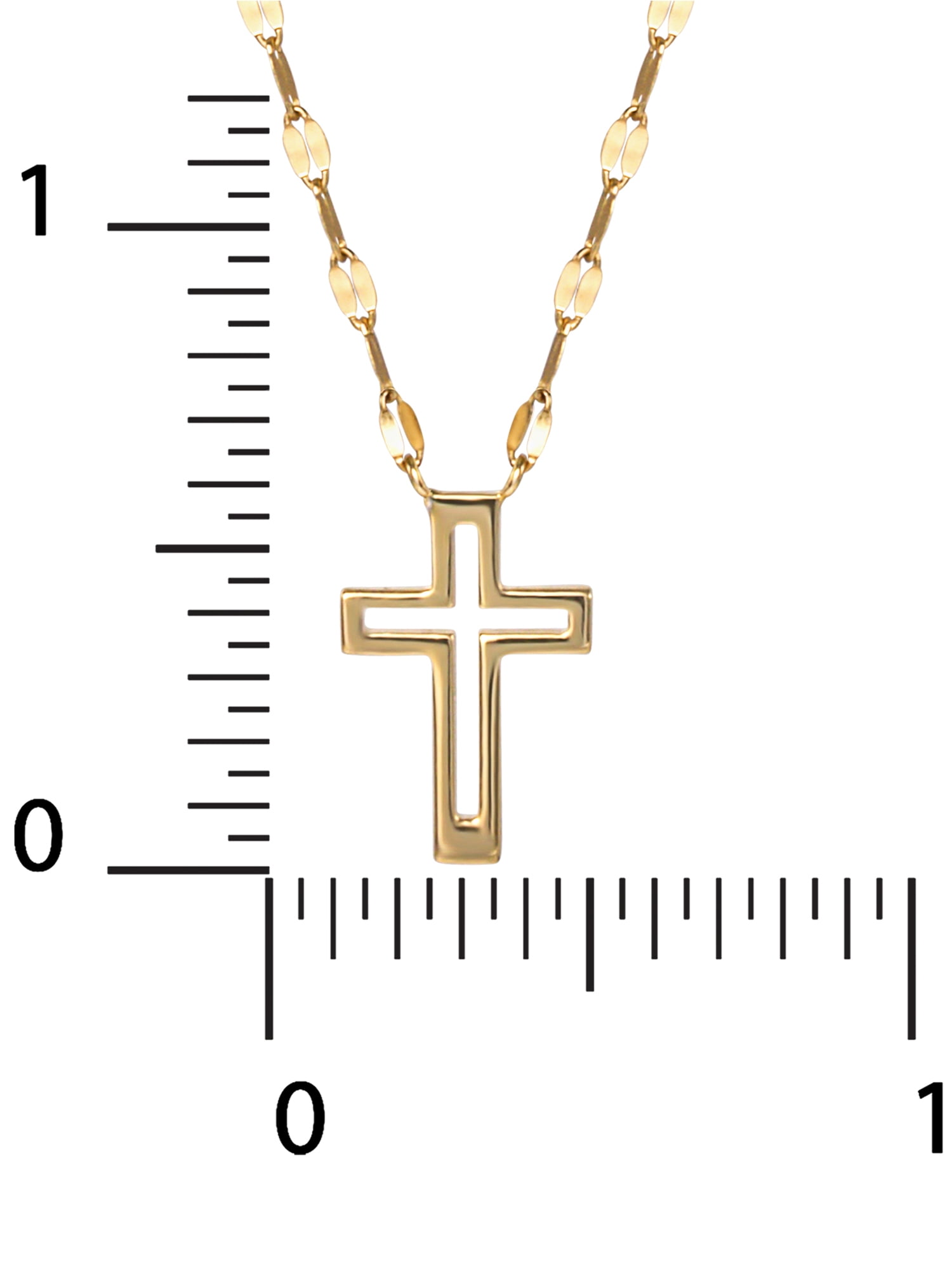 Women's Gold Plated Sterling Silver Faith Cross Necklace Pendant
