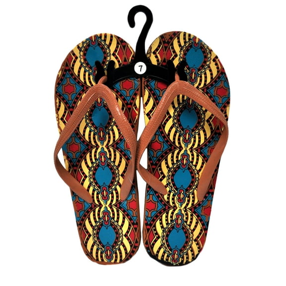 Womens Flip Flops Peacock Size 7
