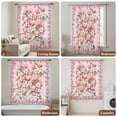 thumbnail image 6 of Pink Orchid Sheer Curtains 45 Inches Long, Spring Floral Flowers Leaves Botanical Light Filering Curtains, Breathable Simi Curtain Privacy Drapes for Kitchen Bathroom Small Window Treatment, 6 of 9
