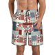 thumbnail image 1 of Fotbe Patchwork In Country Style Trajes de Baño Estampados para Hombre, Shorts de Verano de Secado Rápido, Ropa de Playa, Bañadores-Large, 1 of 6
