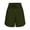 Green#women's bermuda shorts with pockets, variant on Women's Bermuda Shorts with Pockets Yoga Gym Knee Length Stretch Comfy Drawstring Long Shorts for Women Summer Walking Khaki,S