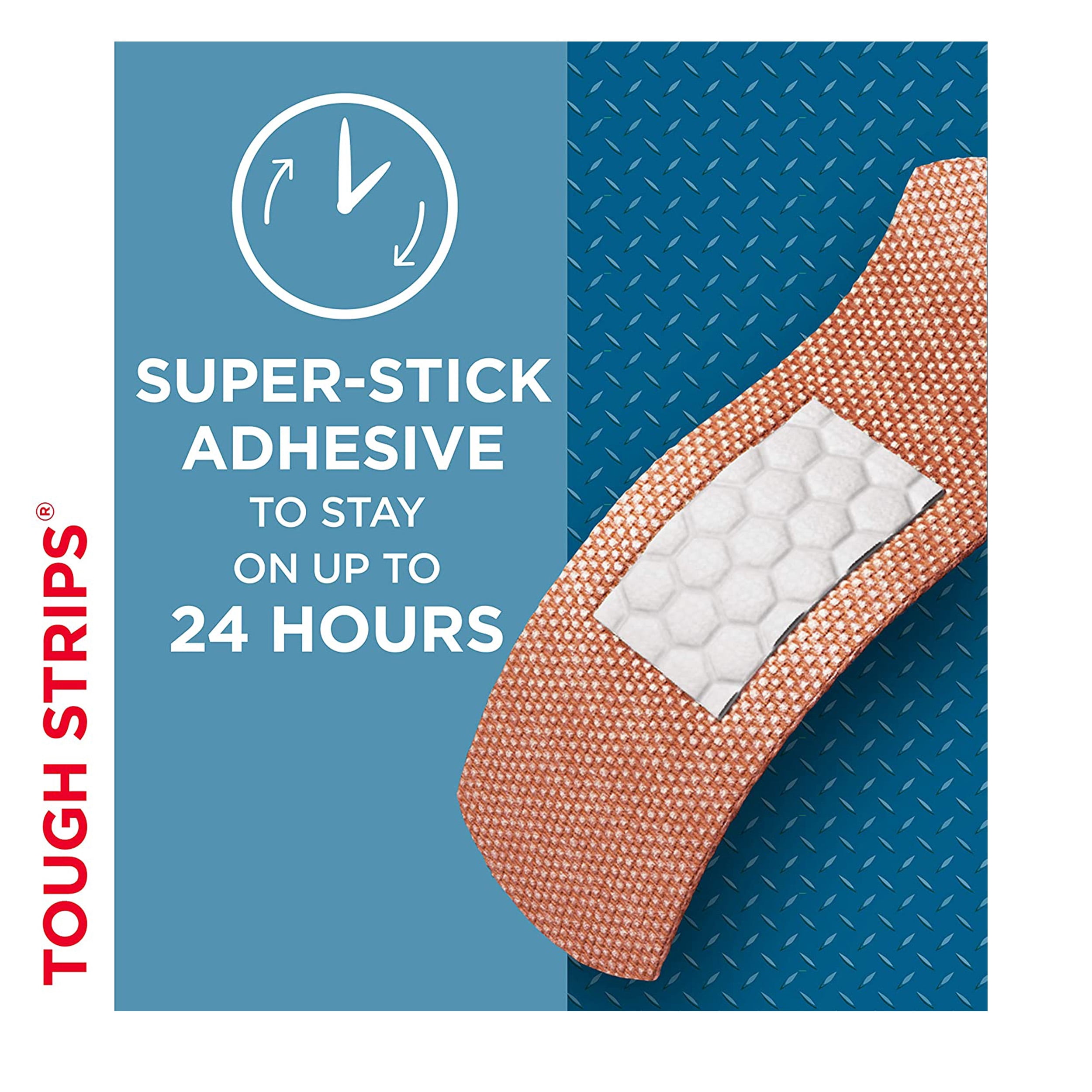 Band-Aid Adhesive, Extra Large Tough-Strips Waterproof (Pack of 6)