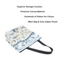 thumbnail image 3 of FORMRS Womens Canvas Tote Bag with Zipper Inner Pocket Shoulder Handbag, Light Blue Mountain, 3 of 7