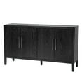 thumbnail image 5 of Harper & Bright Designs 4 Door Buffet Cabinet Sideboard with Adjustable Shelves, Wood Retro Accent Cabinet with Large Storage Space for Entryway and Living Room, Black, 5 of 16
