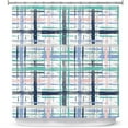 thumbnail image 1 of Shower Curtains 70" x 84" from DiaNoche Designs by Metka Hiti - Plaid Pink Blue Teal, 1 of 1