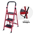 thumbnail image 3 of Escalera plegable Lo Necesito de 3 peldaños Multiusos roja Antiderrapante, 3 of 8
