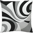 thumbnail image 3 of Set of 4 Black and White Abstract Throw Pillow Covers 18x18 Inch Modern Geometric Grey Black and White Abstract Cushion Cases for Living Room Porch Couch Chair Sofa, 3 of 6