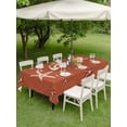 thumbnail image 4 of Outdoor Tablecloth with Umbrella Hole for Patio/Picnic/Party/Camping, Vintage Brick Red Starfish Waterproof Table Cloth Rectangle Table Cover Washable, Summer Coastal Beach Marine Life (60"x 102"), 4 of 9