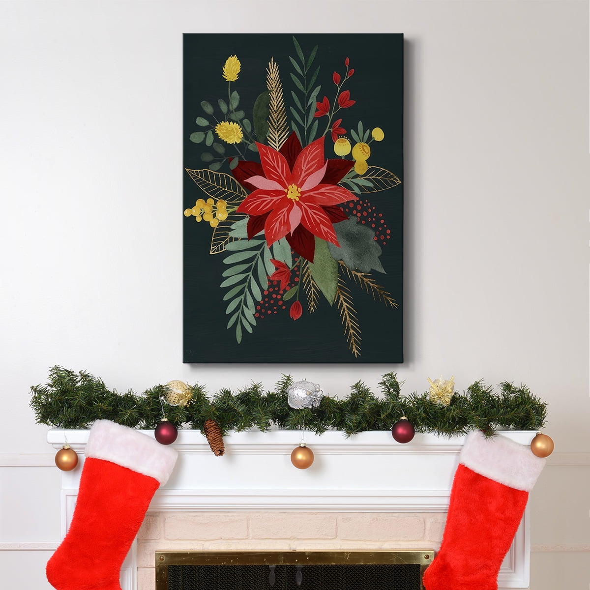 Bright Christmas Night Collection B- Gallery Wrapped Canvas