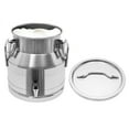 thumbnail image 3 of 20 Liter 5.28 Gallon Stainless Steel Milk Can Wine Milk bucket Wine Pail Bucket Milk Can Tote Jug with Sealed Lid Heavy Duty, 3 of 15