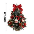 thumbnail image 3 of Mini Christmas Tree with Lights, 17.7 Inch Small Tabletop Christmas Tree Pre-Decorated with Gold Ornaments, Bow Tree Topper & Pine Cones, Artificial Xmas Tree for Home Office Holiday Decor, 3 of 7